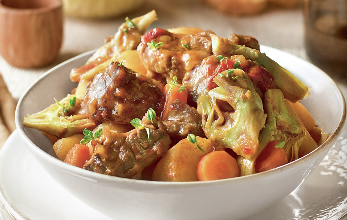 Estofado de seitan con patatas